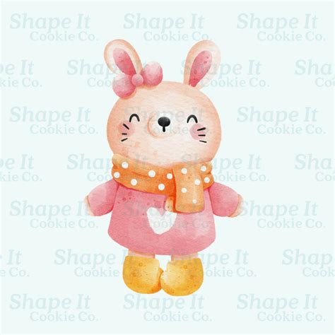 Woodland Girl Rabbit Cookie Cutter - Shape It Cookie Co.