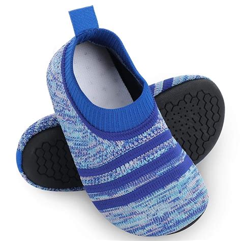 Buy Kids Toddler Slipper Socks with Rubber Sole Non-Slip Knit ...