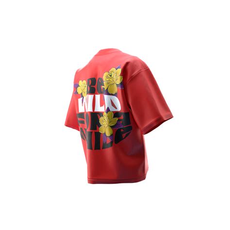 Wild Red Oversized T-Shirt - Floral Print Streetwear Cotton | BeWilder ...