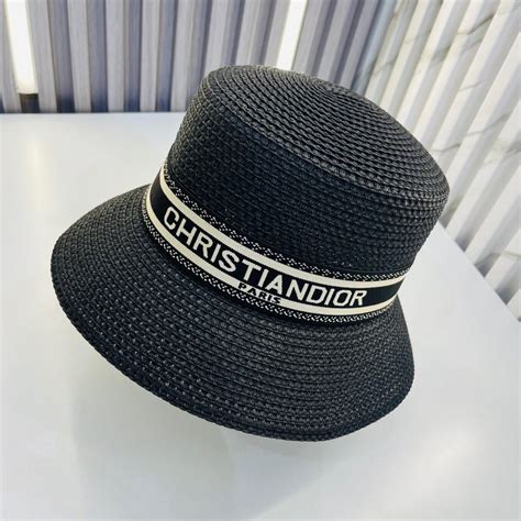 Christian Dior Black Beach Hat - TheLuxuryTag