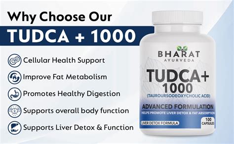 BHARAT AYURVEDA Tudca 1000mg - Liver Supplement with Milk Thistle ...