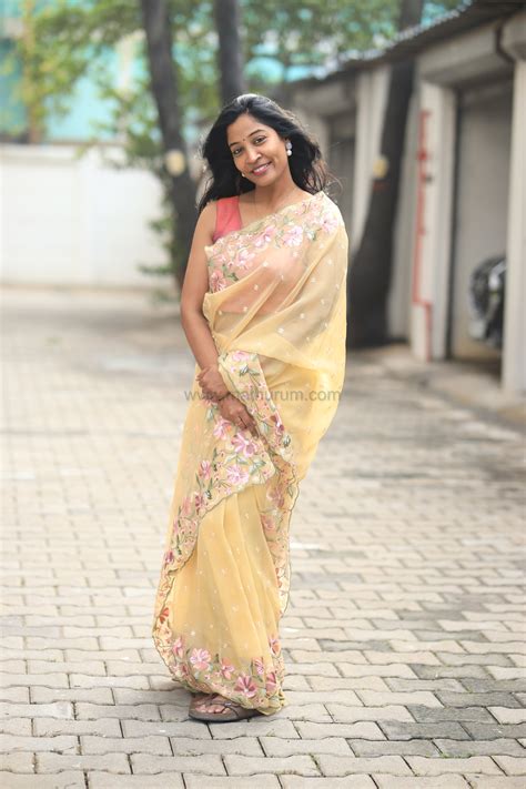 Pearl- Butter Yellow Embroidery Saree – Mathurum