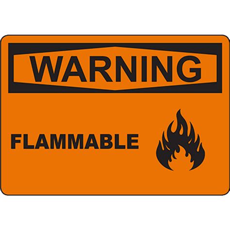 Osha Flammable Labels "Highly Flammable" Warning Sticker - Red Vinyl ...