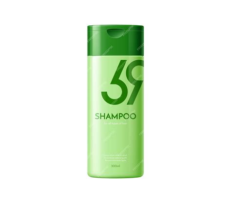 Premium Vector | Green shampoo bottle package template or mockup