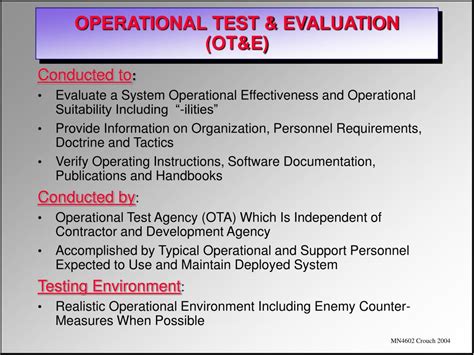 Image result for Operational Test and Evaluation Structure