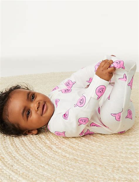 Buy Pure Cotton Percy Pig™ Sleepsuit at Marks & Spencer