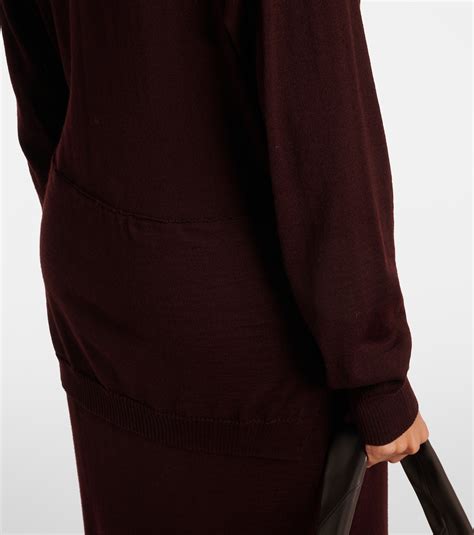 Belted sweater dress in burgundy - Lemaire | Mytheresa