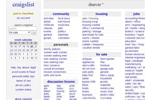 Image result for Craigslist Classified Denver