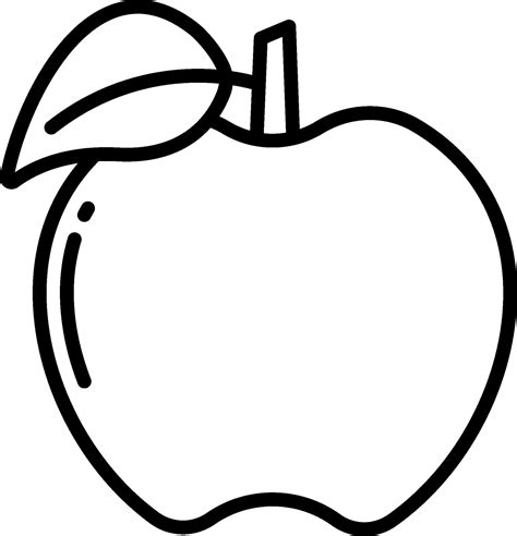 Apple coloring pages free printable 50122803 Vector Art at Vecteezy