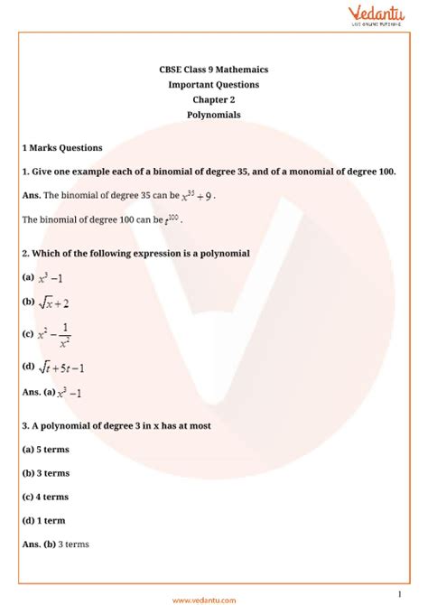 Important Questions Class 9 Maths 的图像结果