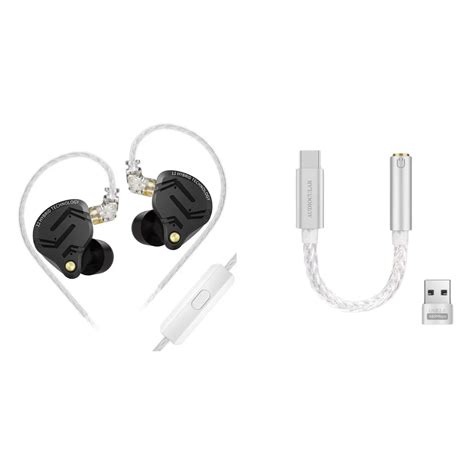 KZ ZS12 Pro X IEM With Mic & Audiocular D07 DAC