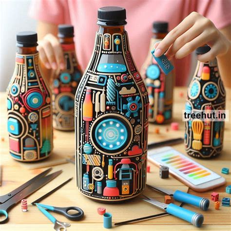 Technology Bottle Decoration Ideas, Bottle Craft Ideas