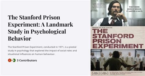 The Stanford Prison Experiment: A Landmark Study in Psychological Behavior