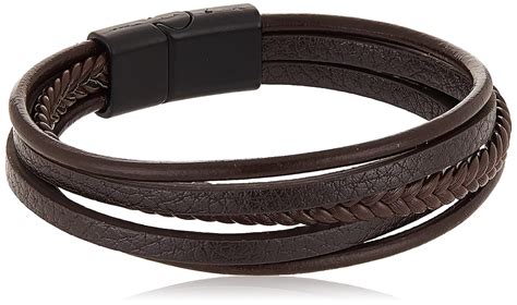 Yellow Chimes Bracelets for Men and Boys Brown Leather Bracelet for Men ...