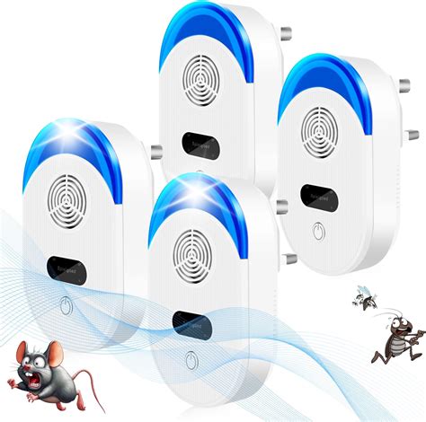Ultrasonic Pest Repeller 4 Pack - Powerful Mouse Repeller Plug in Pest ...