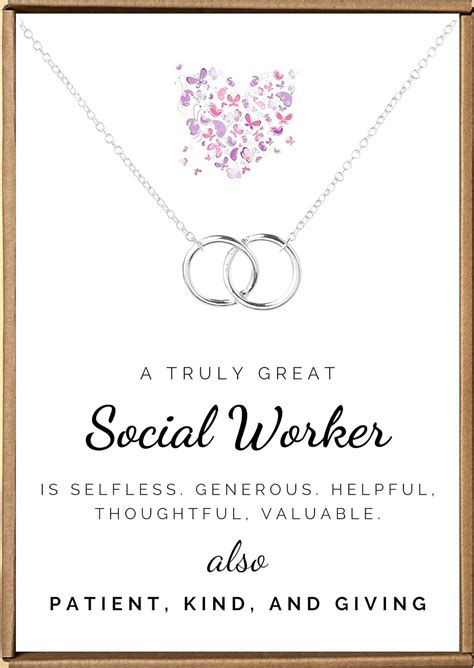 Amazon.com: VIY Personal Card Social worker necklace, Social worker gifts for women, Social ...