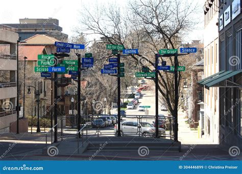 Funny Road Signs in Madison, WI in Spring Editorial Stock Image - Image ...
