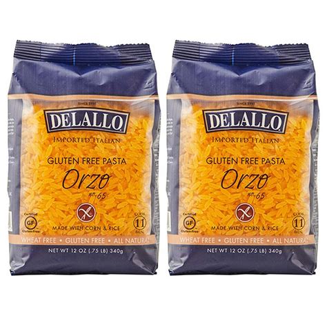 Amazon.com : DeLallo Gluten Free Orzo Pasta, 12 oz Bag, (2 Pack), Made ...