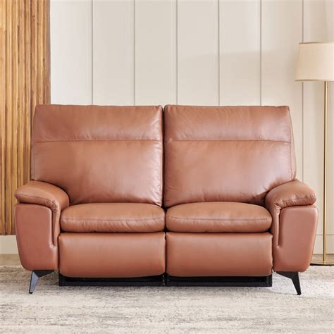 Buy Aprilla NXT Half Leather 2-Seater Electric Recliner - Tan from Home ...