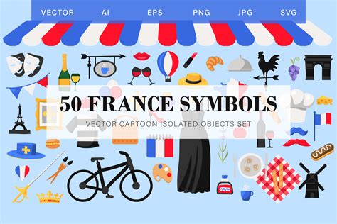 France Traditional Symbols Graphic by barsrsind · Creative Fabrica