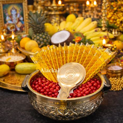 Kerala Vishu Kani Set – Brass Uruli, Manjadikuru, Valkannadi & Vishari ...