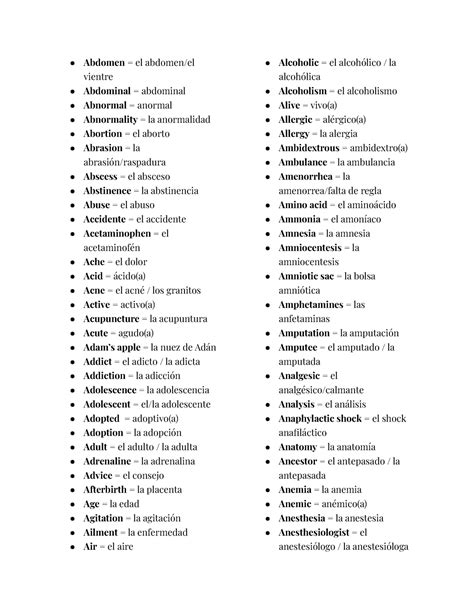 Abdomen In Spanish Language at Gilbert Strothers blog