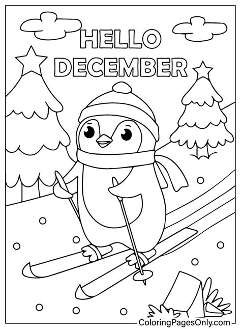 Free Printable December Coloring Pages For Kids