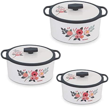Buy Skitch Stainless Steel Double Wall Belly Shape Casserole with Lid ...