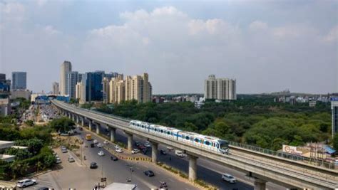 Dwarka Metro Station: Interchange station between Blue Line and Grey Line