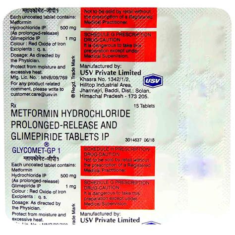 Glycomet-GP 1 Tablet | Uses, Side Effects, Price | Apollo Pharmacy
