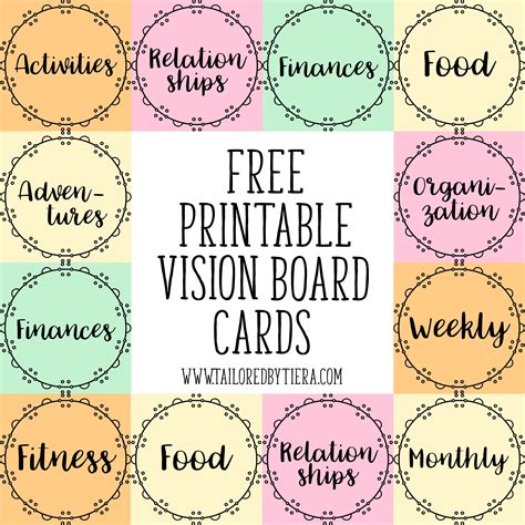 Free Vision Board Printables - Printable Board Games