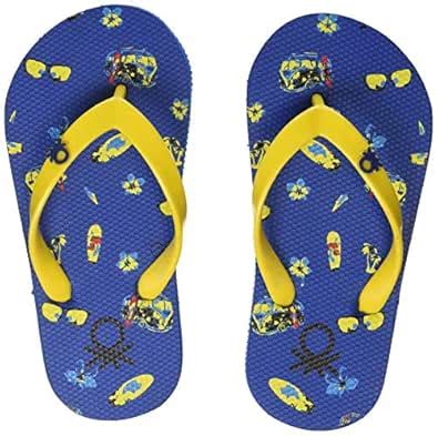 United Colors of Benetton Unisex's 18P8CFFPB300I Royal Blue Flip-Flops ...