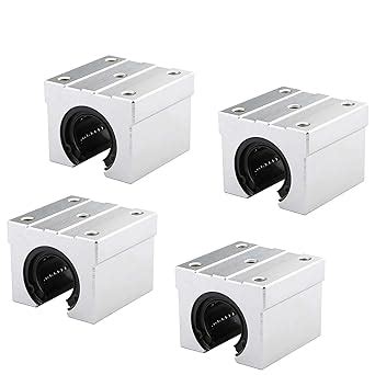 CNCYEAH SBR12UU Slide Block 4PCS 12mm Square Type Carriage Bearing ...