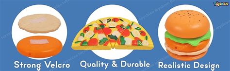 Buy Toyshine Pizza Party Fast Food Pretend Cooking & Cutting Play Set ...