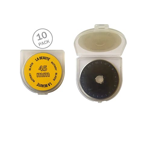 LABEAUTE 45mm Rotary Cutter Blades for Straight Edges (10 Pack ...