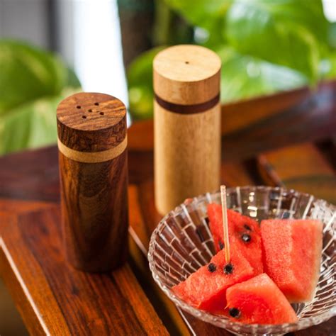 Buy ExclusiveLane Wooden Elegant Salt Pepper Set for Dining Table ...