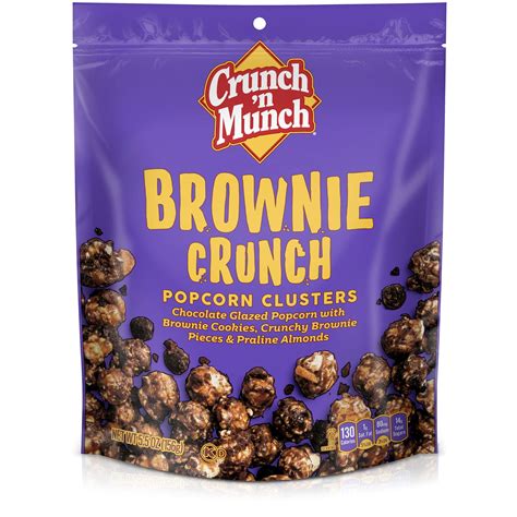 Crunch 'N Munch Chocolate Glazed Brownie Crunch Popcorn Snack, Sweet ...