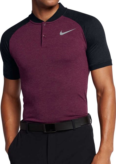 Nike Modern Fit Transition Dry Color Golf Polo 2017 Bordeaux/Black/Wolf ...