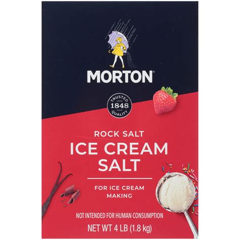 Morton Ice Cream Salt, Rock Salt for Ice Cream Making, 4 lb Box ...