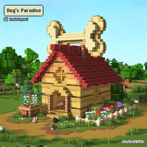 Louisdepoui | Patreon | Minecraft dog house, Minecraft dogs, Minecraft ...