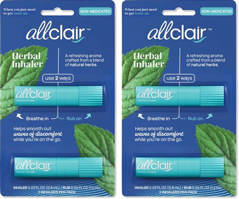 Amazon.com: Allclair Nausea Relief Inhaler - All-Natural Remedy for Motion Sickness, Morning ...