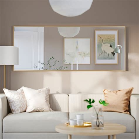 HOVET mirror, gold-colour, 78x196 cm (303/4x771/8") - IKEA