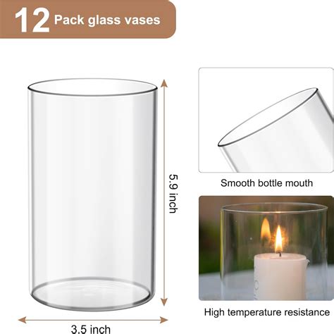 Devilfire 12Pcs Glass Cylinder vases for India | Ubuy