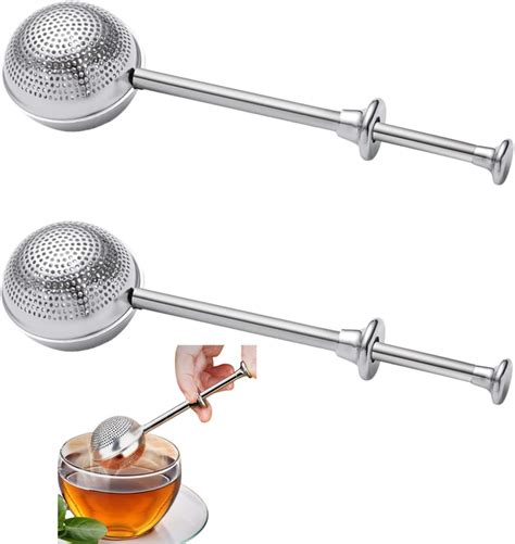 NEDLON 2pcs Stainless Steel Dusting Bottle Tea Leaf Filter Tea Steeper ...