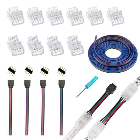 Led Strip Light Connectors 4 pin Led Connectors Kit India | Ubuy