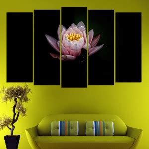 Coloriffy Multiple Frames Beautiful Lotus Flower Wall Painting for ...