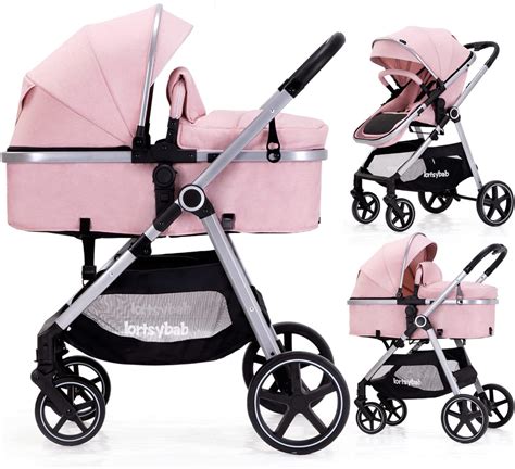 Amazon.com : Lortsybab 2-in-1 Baby Stroller with Bassinet Mode ...