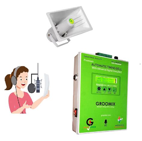 Groomix Automatic Voice Announcement System with Bell for Schools and ...