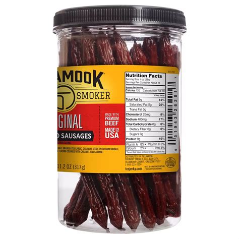 Tillamook Country Smoker Smoked Sausages Meat Sticks - Original - Shop ...