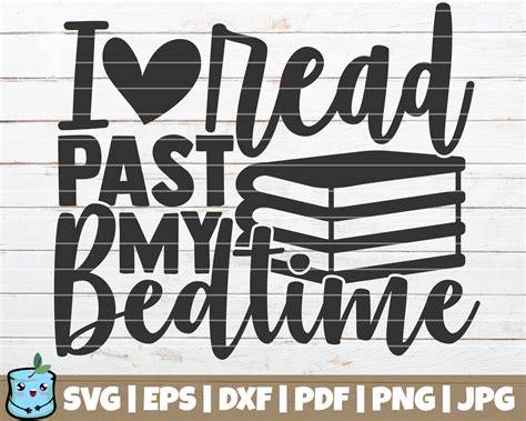 I Read Past My Bedtime SVG Cut File Commercial Use - Etsy